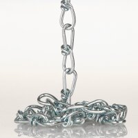 Lampen Knotenkette 2,5 mm verzinkt | Zum Aufhängen schwerer Lampen & Kronleuchter | Belastbar bis ca. 50 kg - Meterware