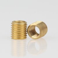 M8x1 AG auf M6 IG Reduzier Gewinde-Adapter | Länge 8 mm | Messing roh