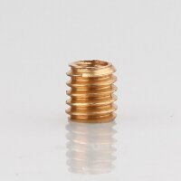 M6 AG auf M4 IG Reduzier Gewinde-Adapter | Länge 6 mm | Messing roh