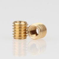 M6 AG auf M4 IG Reduzier Gewinde-Adapter | Länge 6 mm | Messing roh