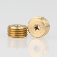 M10x1 AG auf M3 IG Reduzier Gewinde-Adapter | Länge 5 mm | Messing roh