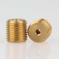 M10x1 AG auf M3 IG Reduzier Gewinde-Adapter | Länge 10 mm | Messing roh