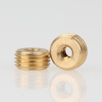 M10x1 AG auf M4 IG Reduzier Gewinde-Adapter | Länge 5 mm | Messing roh