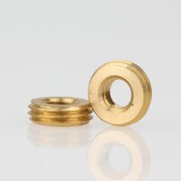M10x1 AG auf M5 IG Reduzier Gewinde-Adapter | Länge 3 mm | Messing roh