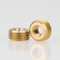 M10x1 AG auf M5 IG Reduzier Gewinde-Adapter | Länge 5 mm | Messing roh