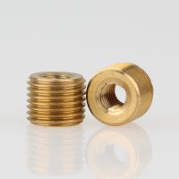 M10x1 AG auf M5 IG Reduzier Gewinde-Adapter | Länge 8 mm | Messing roh