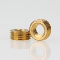 M10x1 AG auf M6 IG Reduzier Gewinde-Adapter | Länge 4 mm | Messing roh
