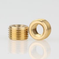 M10x1 AG auf M6 IG Reduzier Gewinde-Adapter | Länge 6 mm | Messing roh