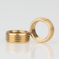 M13x1 AG auf M10x1 IG Reduzier Gewinde-Adapter | Länge 5 mm | Messing roh