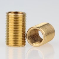 M13x1 AG auf M10x1 IG Reduzier Gewinde-Adapter | Länge 20 mm | Messing roh