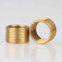 M16x1 AG auf M13x1 IG Reduzier Gewinde-Adapter | Länge 10 mm | Messing roh