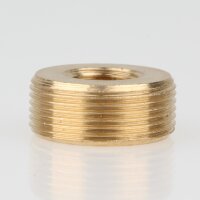 M20x1 AG auf M10x1 IG Reduzier Gewinde-Adapter | Länge 8 mm | Messing roh