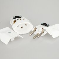Schutzkontakt-Stecker & Kupplung Schweiz weiß...