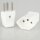 Schutzkontakt-Stecker & Kupplung Schweiz weiß – Set – 250V/10A – mit Schraubkontakten und Zugentlastung
