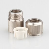 M10x1 Zugentlastung aus Metall edelstahloptik 3-teilig...