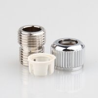 M10x1 Zugentlastung aus Metall verchromt 3-teilig mit...