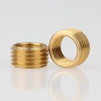 R 1/4" AG auf M10x1 IG Reduzier Gewinde-Adapter | Länge 7 mm | Messing roh
