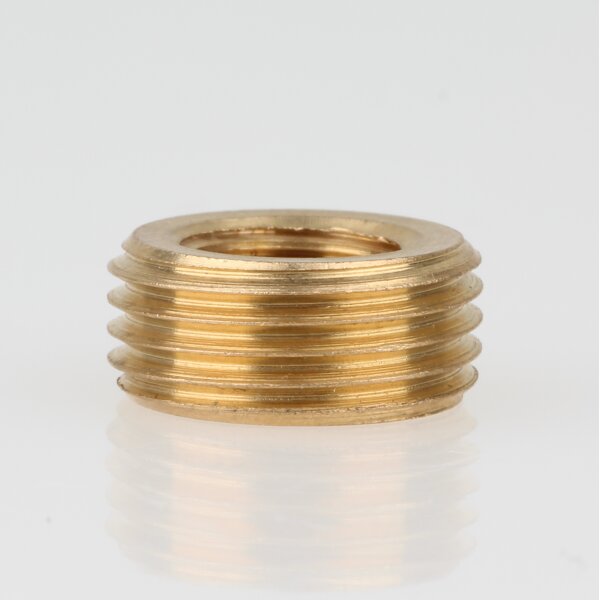 3/8" AG auf M10x1 IG Reduzier Gewinde-Adapter | Länge 7 mm | Messing roh