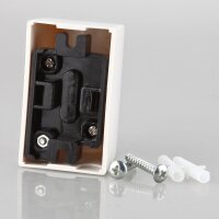 S14d Sockel-Fassung Kunststoff weiß – für 230V Linestra Linienlampen – inkl. Befestigungsmaterial