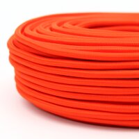 Textilkabel orange 2-adrig 2x0,75 Schlauchleitung...