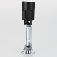 E14 Kunststoff Fassung 85mm schwarz mit Metall-Winkel...
