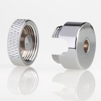 Lampen Distanz-Aufhänger „Affenschaukel“ – Messing verchromt 20x4,3 mm, Metall, Umlenkung von Kabeln