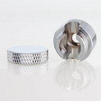 Lampen Distanz-Aufhänger „Affenschaukel“ – Messing verchromt 20x4,3 mm, Metall, Umlenkung von Kabeln