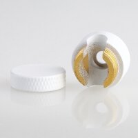 Lampen Distanz-Aufhänger „Affenschaukel“ – Messing weiß lackiert 20x4,3 mm, Metall, Umlenkung von Kabeln