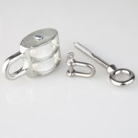 Doppeltes Umlenkrollen-Set / Blockseilrolle 20 mm mit...