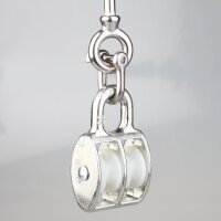 Doppeltes Umlenkrollen-Set / Blockseilrolle 20 mm mit...
