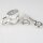 Doppeltes Umlenkrollen-Set / Blockseilrolle 25 mm mit Augbolzen & Schäkel – für Kabel bis Ø 7 mm