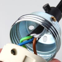 E27 Porzellan-Innenstein mit Erdanschluss für Premium Metallfassungen