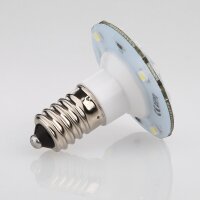 E14 LED Kappenlampe 1,2W kaltweiß – 16+4 SMD, 230V, passend für Diamantschliffkappen