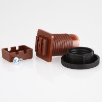 Höpler E14/230V Komplettfassung mit neongelber Diamantschliffkappe – Set für Schaustellerbeleuchtung