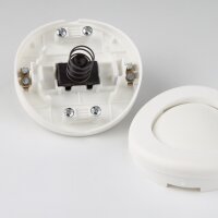 Fuß-Tretschalter Fußschalter Schnurschalter weiss 65x30mm 250V/2A für Rundkabel