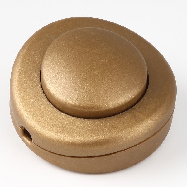 Fuß-Tretschalter Fußschalter Schnurschalter gold 65x30mm 250V/2A für Rundkabel
