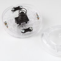 Fuß-Tretschalter Fußschalter Schnurschalter transparent 65x30mm 250V/2A für Rundkabel
