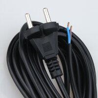 Staubsauger-Anschlussleitung schwarz 7,5 m H03VV-F 2x0,75...