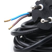 Staubsauger-Anschlussleitung schwarz 7,5 m H03VV-F 2x0,75 mm²