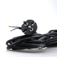 Staubsauger-Anschlussleitung schwarz 7,5 m H03VV-F 2x0,75 mm²