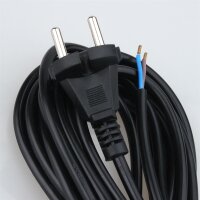 Staubsauger-Anschlussleitung schwarz 7,5 m H03VV-F 2x0,75 mm²