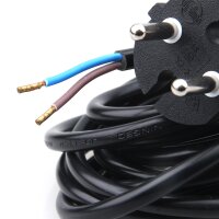Staubsauger-Anschlussleitung schwarz 7,5 m H03VV-F 2x0,75 mm²