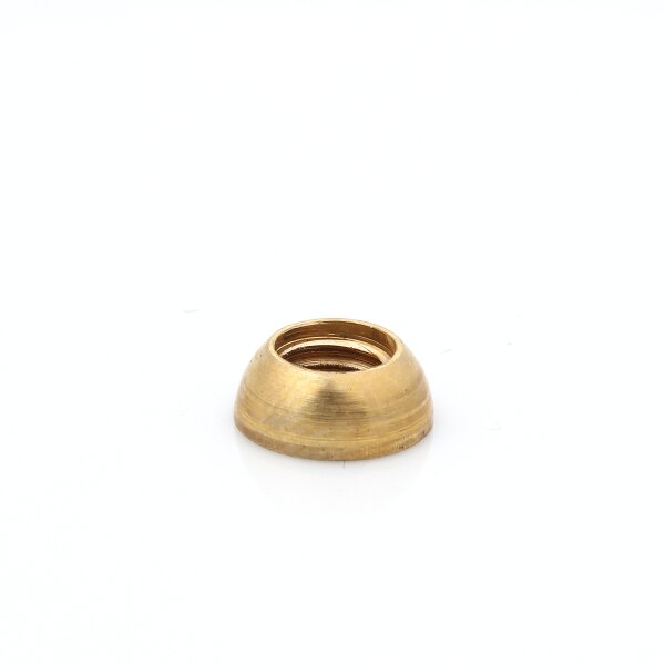 M6 Halbrundmutter 10x4 mm – Messing roh, unbehandelt, Lampenbau