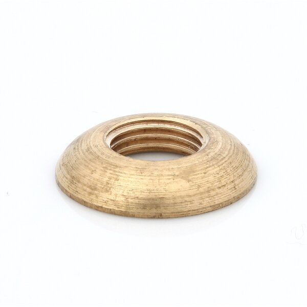 M10x1 Halbrundmutter 20x4 mm – Messing roh, unbehandelt, Lampenbau