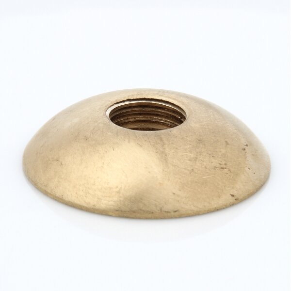 M10x1 Halbrundmutter 30x7 mm – Messing roh, unbehandelt, Lampenbau