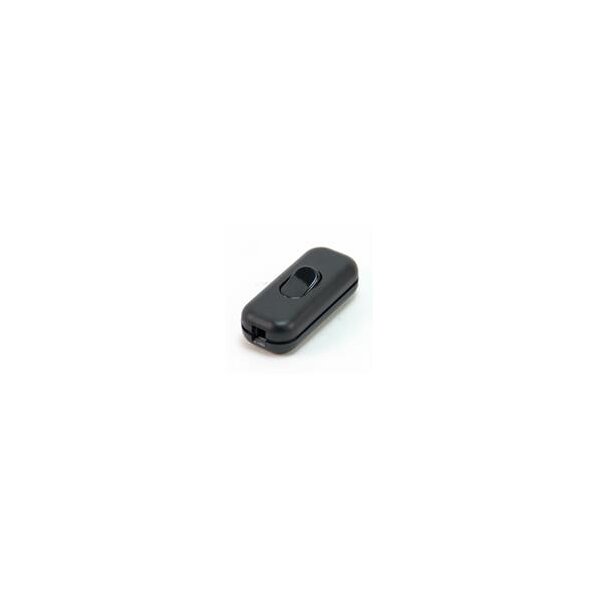 Schnurschalter Schnur-Zwischenschalter schwarz 60x26mm 250V/2A für Rund und Flachkabel