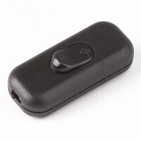 Schnurschalter Schnur-Zwischenschalter schwarz 60x26mm 250V/2A für Rund und Flachkabel