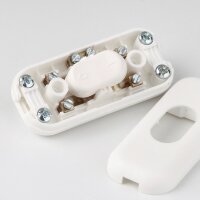 Schnurschalter Schnur-Zwischenschalter weiss 60x26mm 250V/2A für Rund und Flachkabel