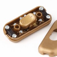 Schnurschalter Schnur-Zwischenschalter gold 60x26mm 250V/2A für Flach und Rundkabel