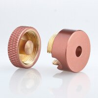 Lampen Distanz-Aufhänger „Affenschaukel“ – Messing kupferfarbig lackiert 20x4,3 mm, Metall, Umlenkung von Kabeln